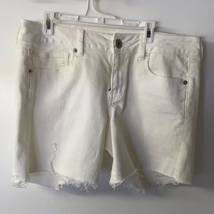 AE White Jean Shorts